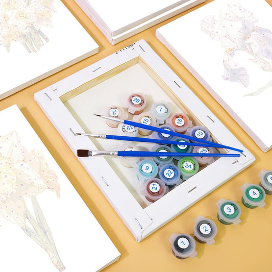 Malen nach Zahlen - 6 Mini-Gem?lde | Blumen-set 2.0