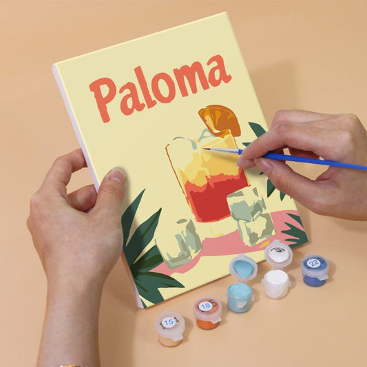 Malen nach Zahlen - 6 Mini-Gem?lde | Wundersch?nes Cocktail-Set