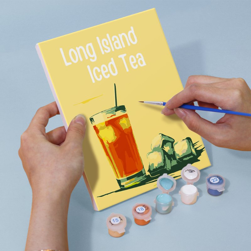 Malen nach Zahlen - 6 Mini-Gem?lde | Happy Hour Cocktail-Set