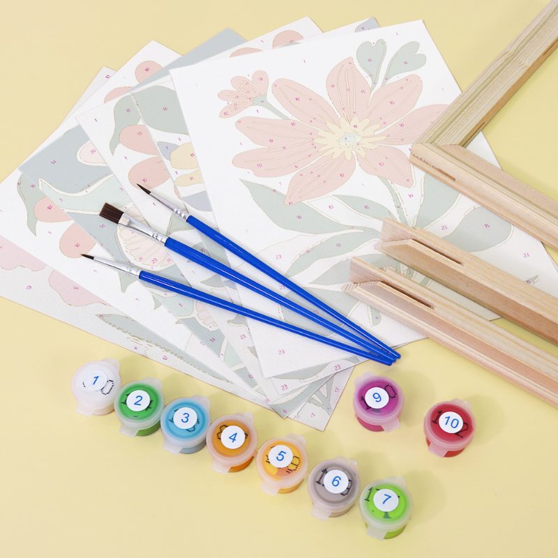Malen nach Zahlen ¨C 6 Mini-Gem?lde | Wundersch?nes Blumen-Set