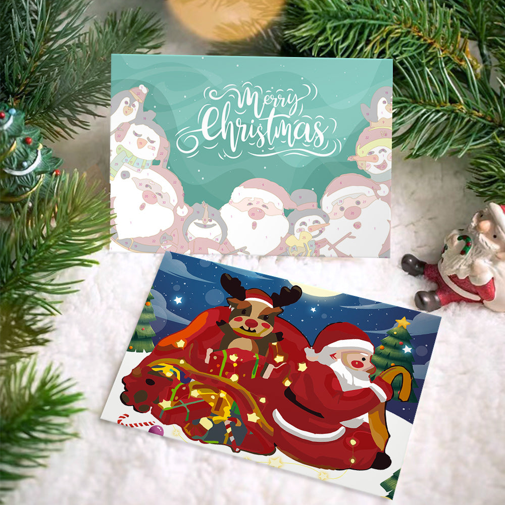 Weihnachtskarte IV - Malen nach Zahlen