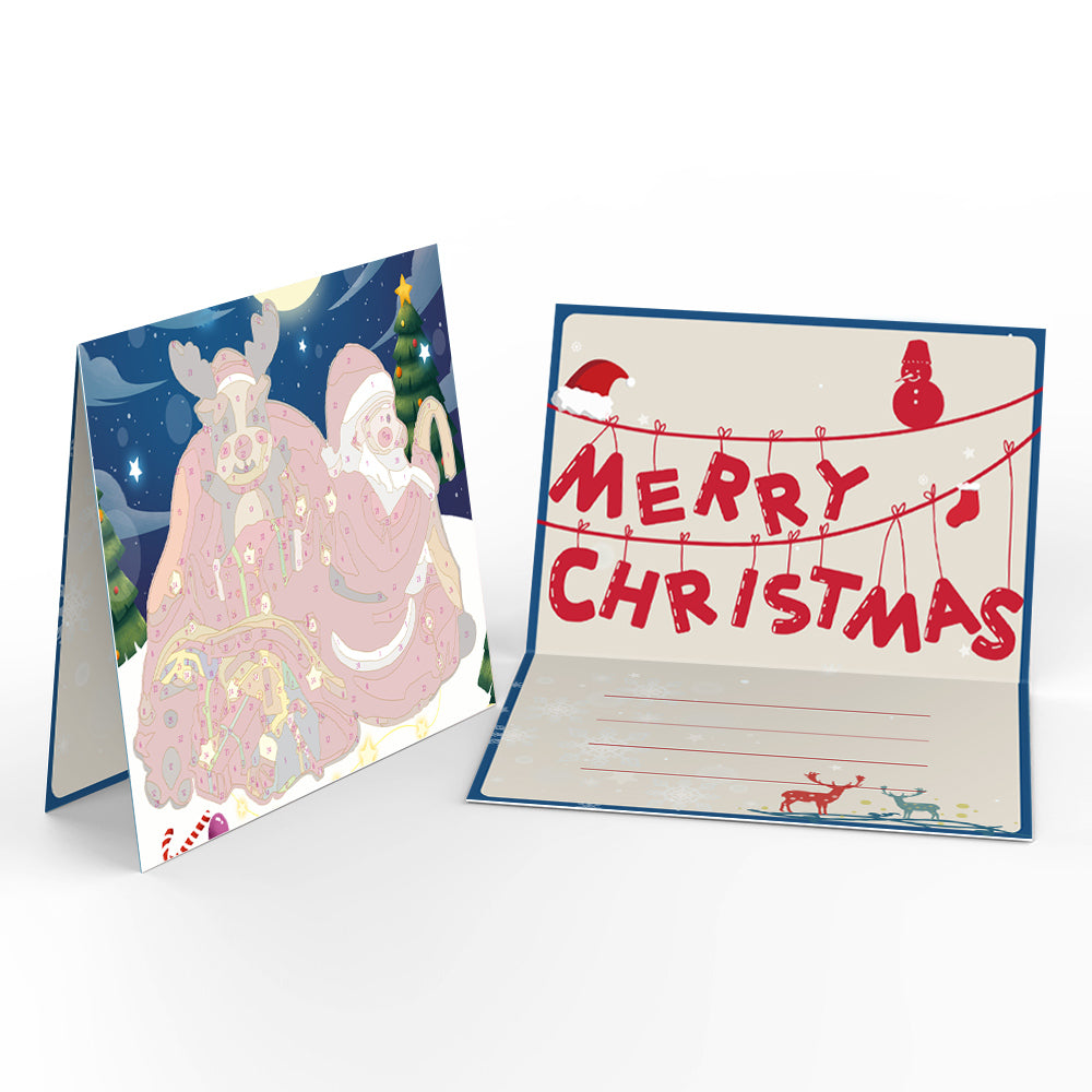 Weihnachtskarte IV - Malen nach Zahlen