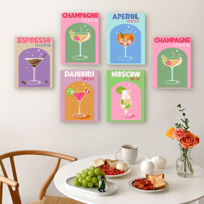 12 Mini Paintings | Farbenfroher Cocktail-Mix