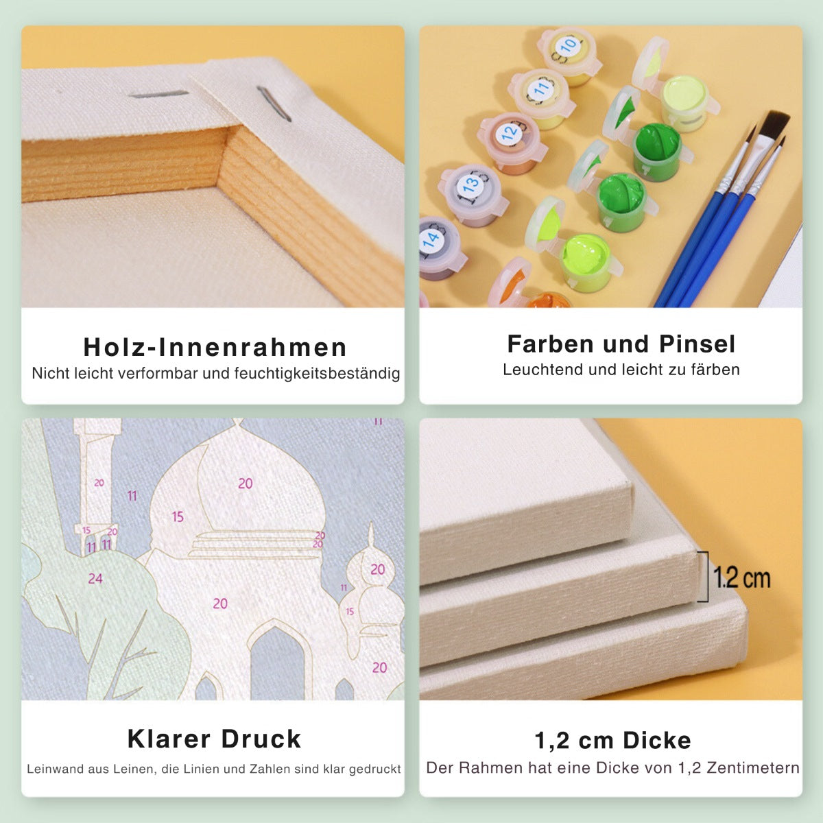Malen nach Zahlen - 6 Mini-Paintings | Wundersch?ne Landschaften Set