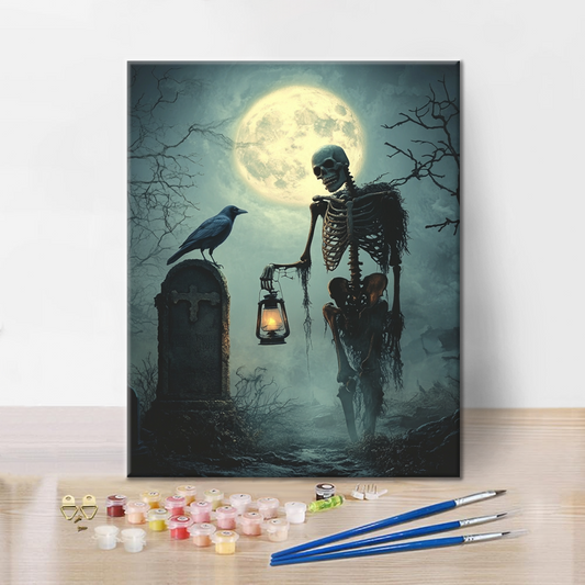 Dunkler Totenkopf - Malen nach Zahlen