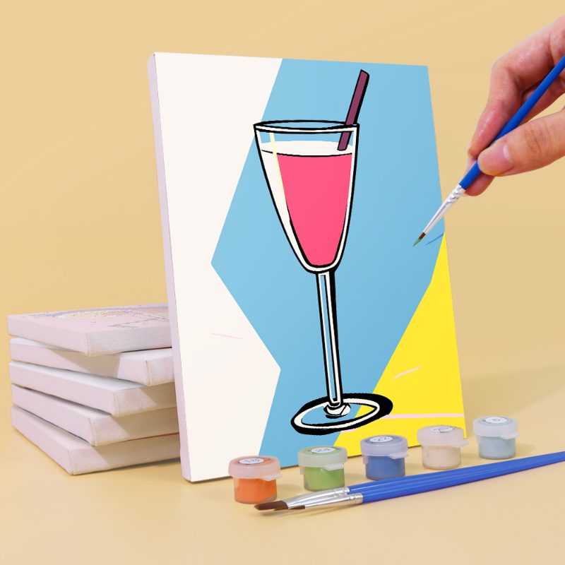 Malen nach Zahlen - 6 Mini-Gem?lde | Classy Cocktail-Set