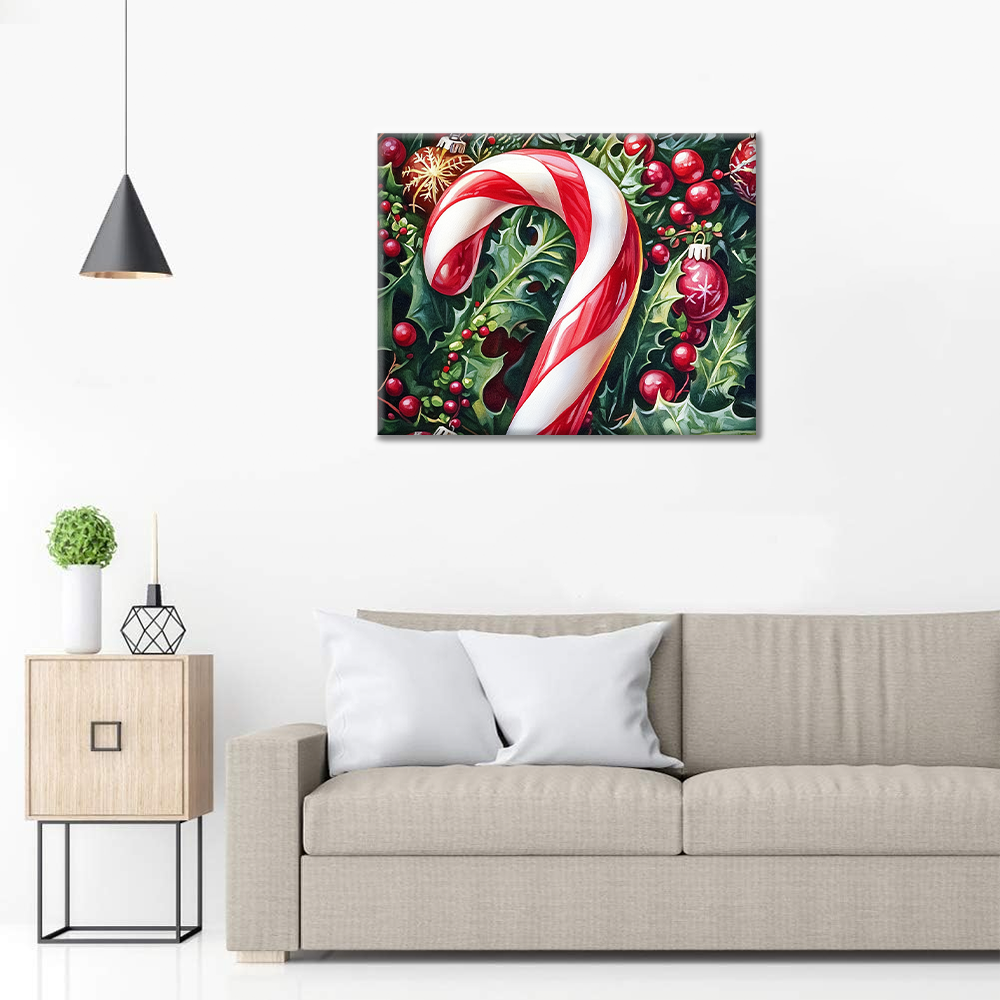 Weihnachtssüßigkeiten - Malen nach Zahlen