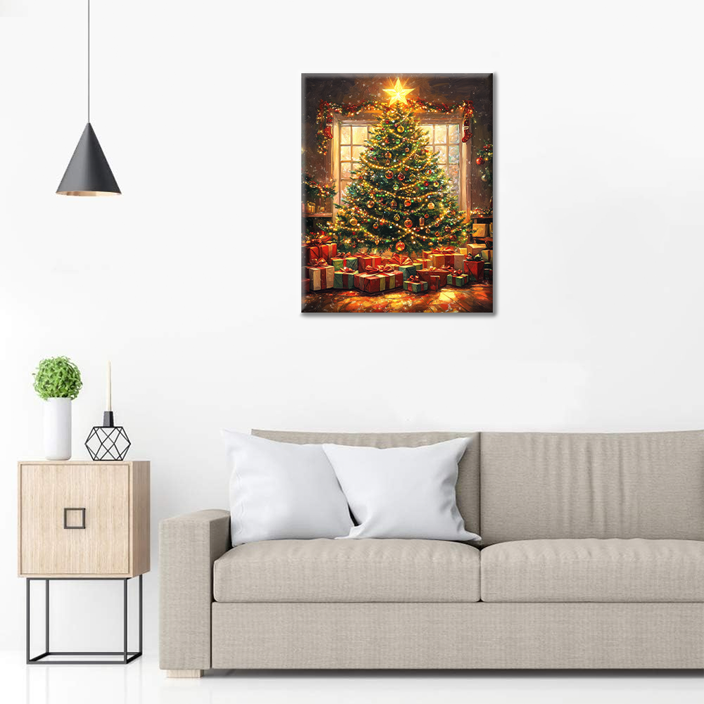 Weihnachtsbaum - Malen nach Zahlen