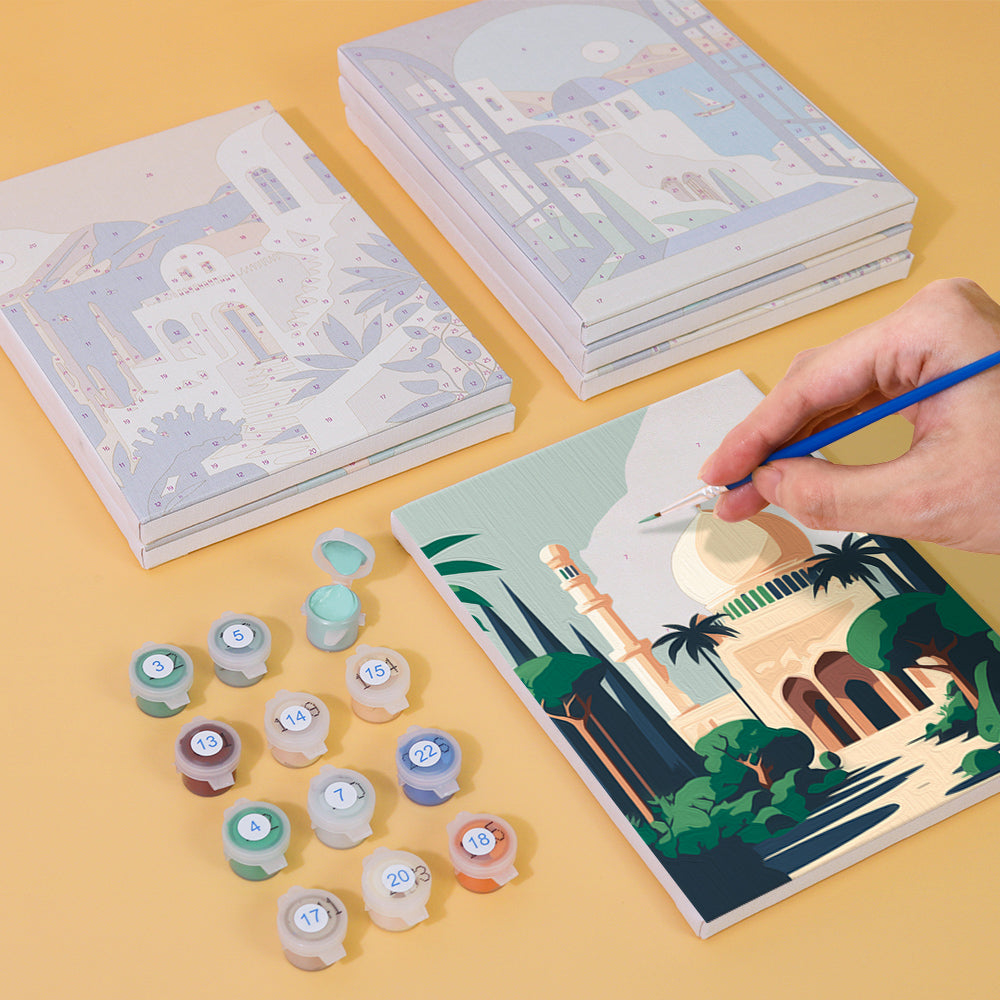 Malen nach Zahlen - 6 Mini-Paintings | Wundersch?ne Landschaften Set