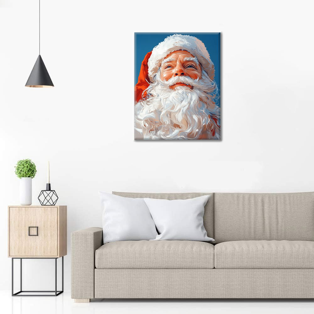 Der freundliche Weihnachtsmann - Malen nach Zahlen