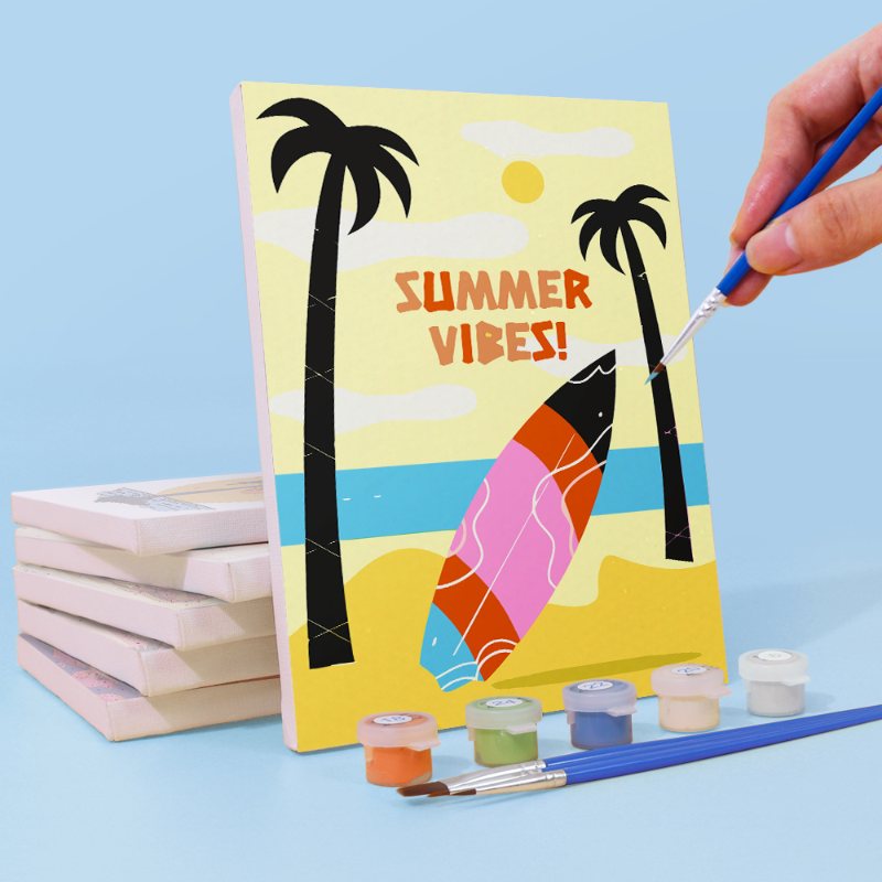 Malen nach Zahlen ¨C 6 Mini-Gem?lde | Sommer-Set