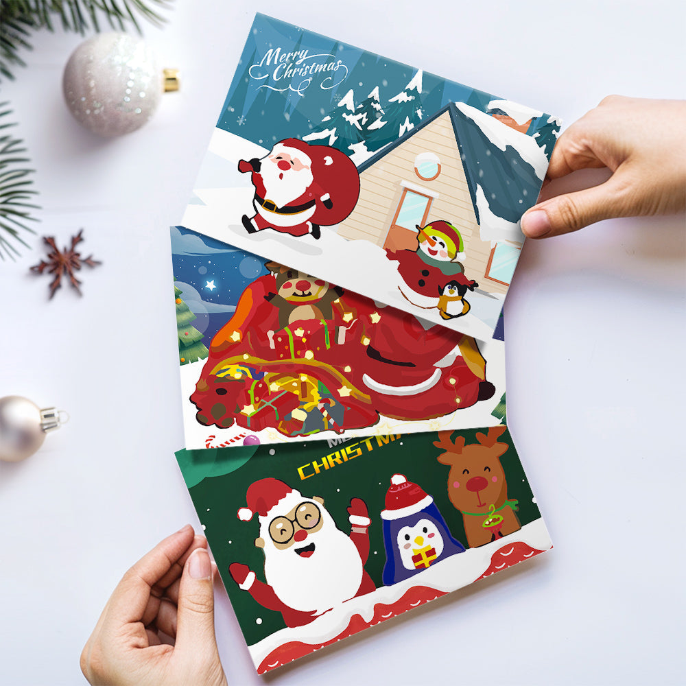 Weihnachtskarte IV - Malen nach Zahlen