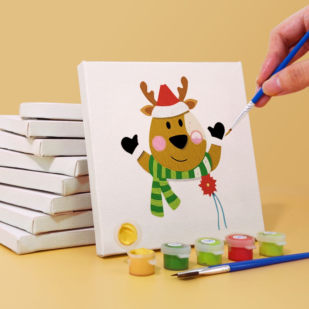 Malen nach Zahlen - 9 Mini-Gem?lde | Weihnachtsset