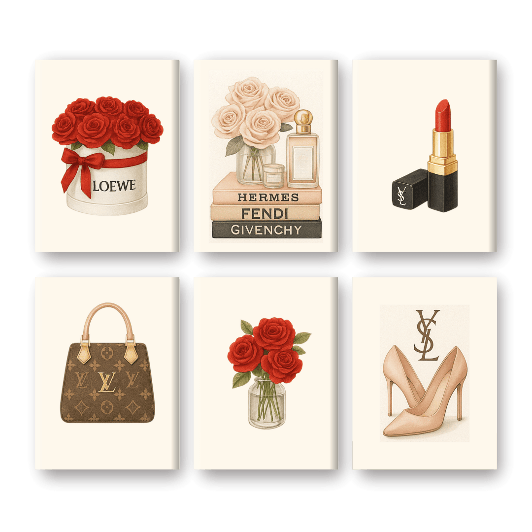 Malen nach Zahlen ¨C 6 Mini-Gem?lde | Elegantes Marken-Set
