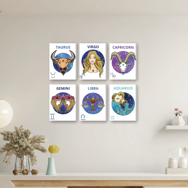 12 Mini Paintings | Sternzeichen-Set