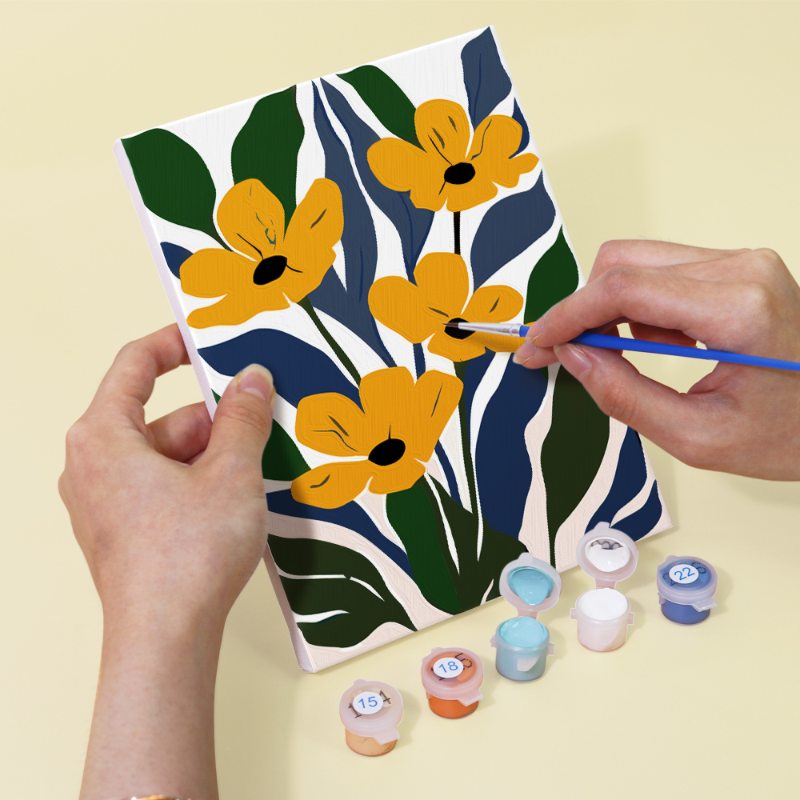 Malen nach Zahlen ¨C 6 Mini-Gem?lde | Wundersch?nes Blumen-Set