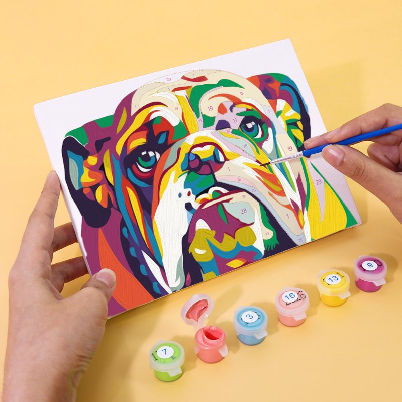 Malen nach Zahlen ¨C 6 Mini-Gem?lde | Set Bunte Tiere