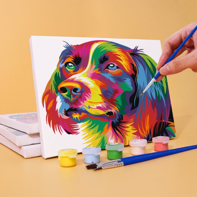 Malen nach Zahlen ¨C 6 Mini-Gem?lde | Set Bunte Tiere