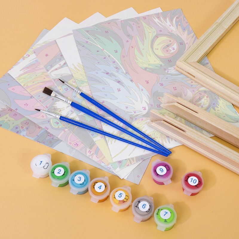 Malen nach Zahlen ¨C 6 Mini-Gem?lde | Set Bunte Tiere