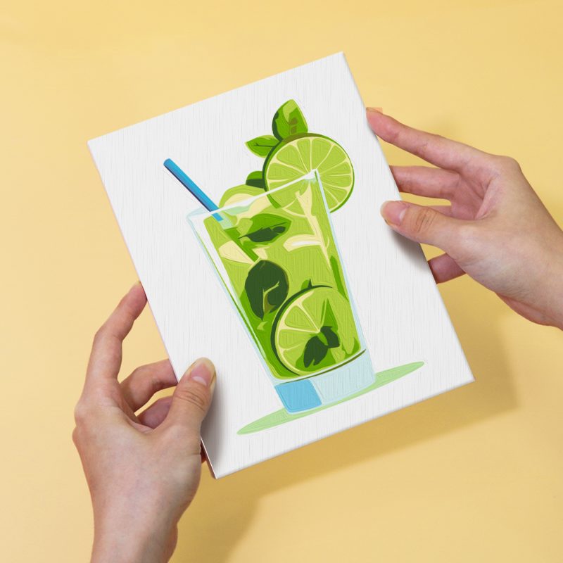 Malen nach Zahlen - 6 Mini-Gem?lde | Sommer Cocktail-Set