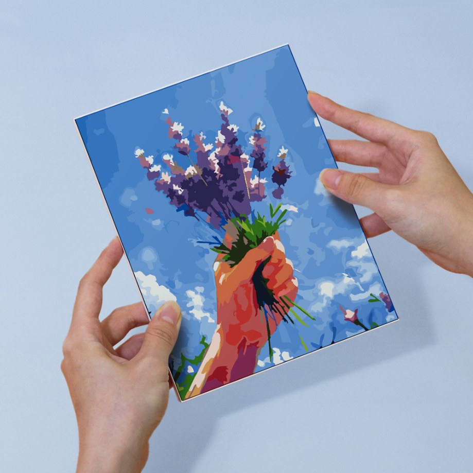 Malen nach Zahlen ¨C 6 Mini-Gem?lde | Blumenstr?u?e im Himmel-Set
