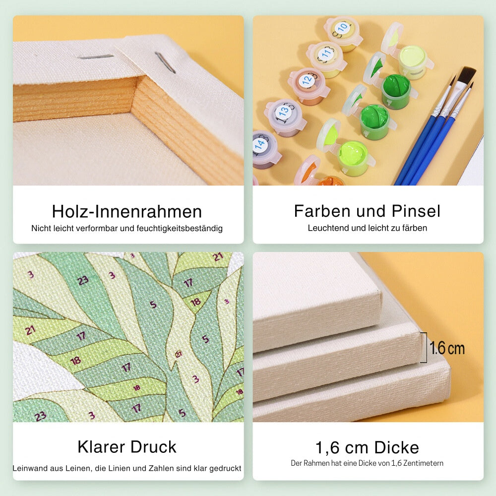 Malen nach Zahlen - 9 Mini-Gem?lde | Zimmerpflanzen-Set