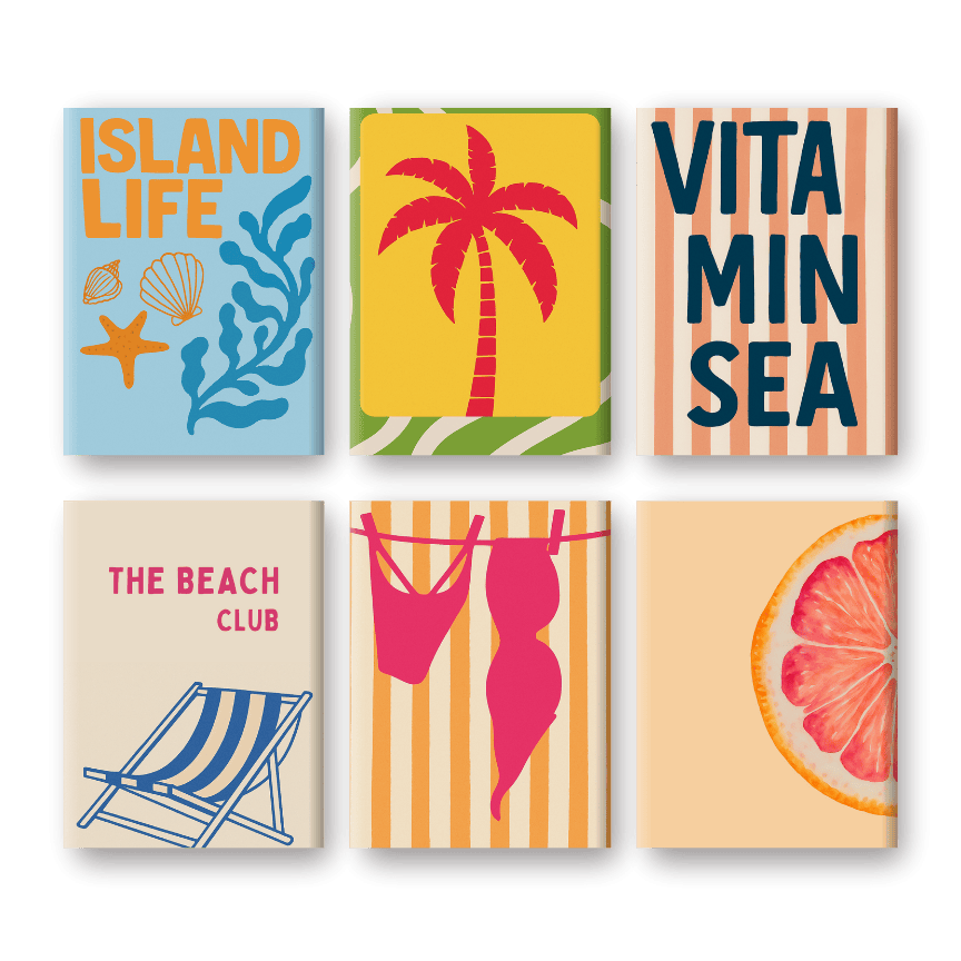Malen nach Zahlen ¨C 6 Mini-Gem?lde | Island Set
