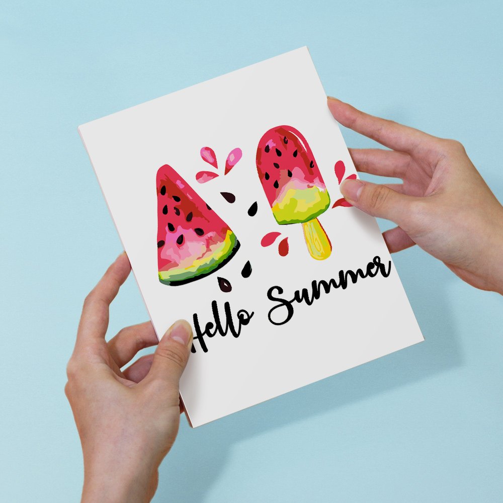 Malen nach Zahlen ¨C 6 Mini-Gem?lde | Summer Melon Set