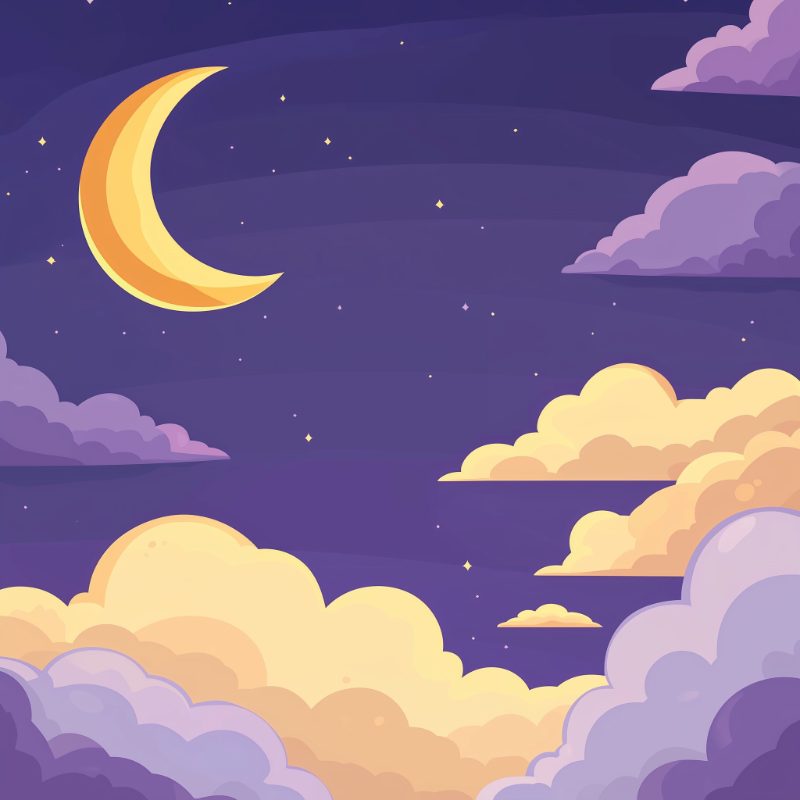 Mini Malen nach Zahlen mit Rahmen - Purple sky