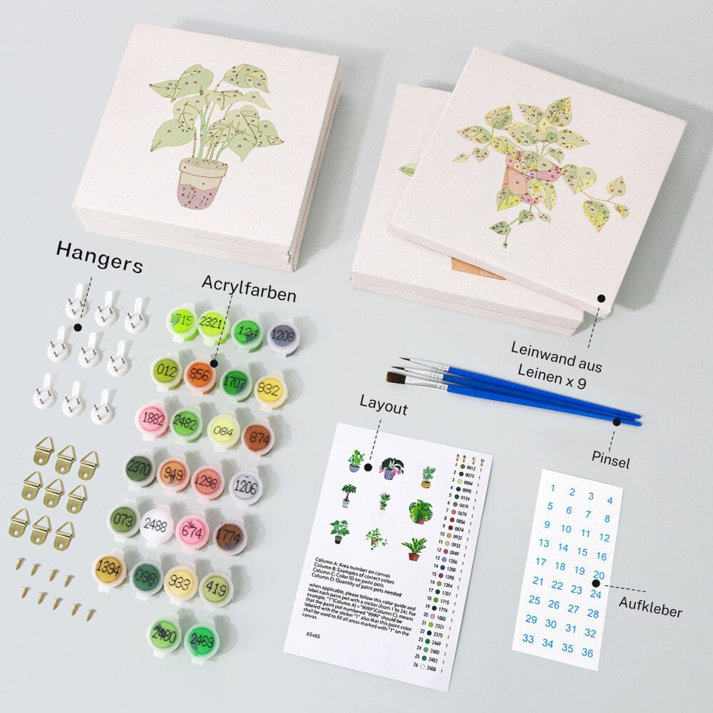 Malen nach Zahlen - 9 Mini-Gem?lde | Candy Cocktail-Set