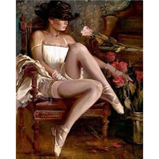 Sexy Woman with Hat and Ballerina shoes