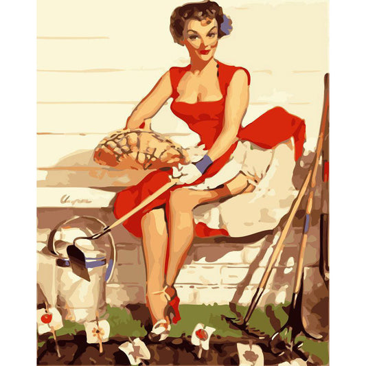 Pin-up and gardening