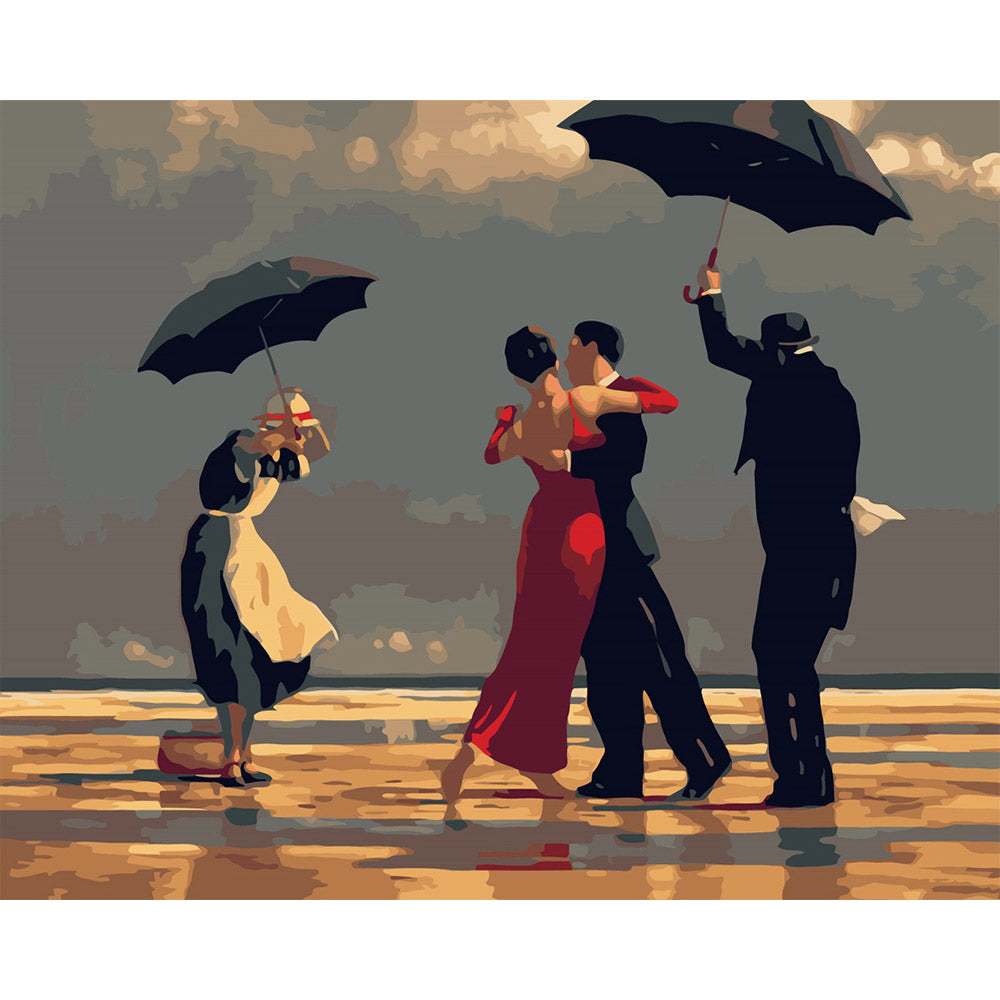 Dancers retro on the Beach