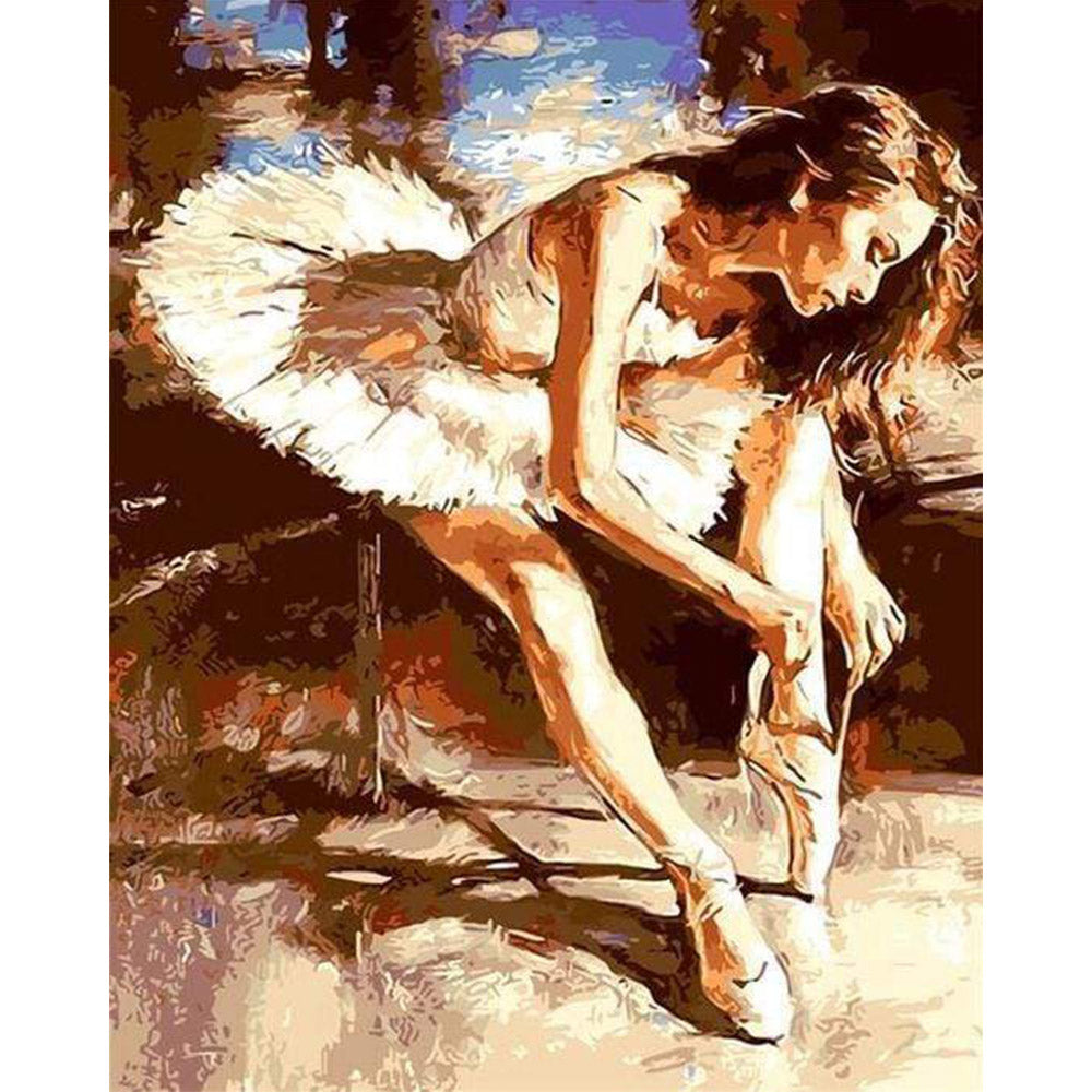 A Ballerina getting Ready
