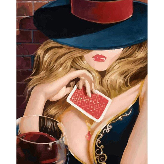Woman with Cards