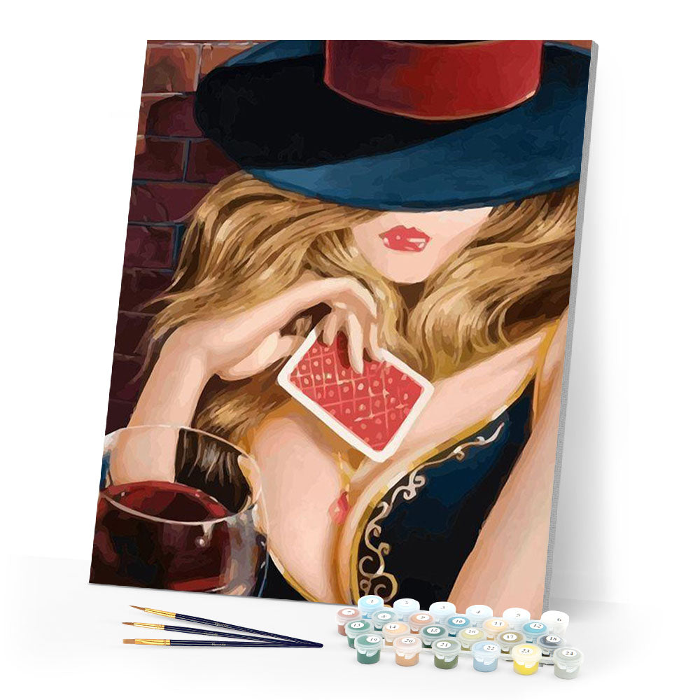 Woman with Cards