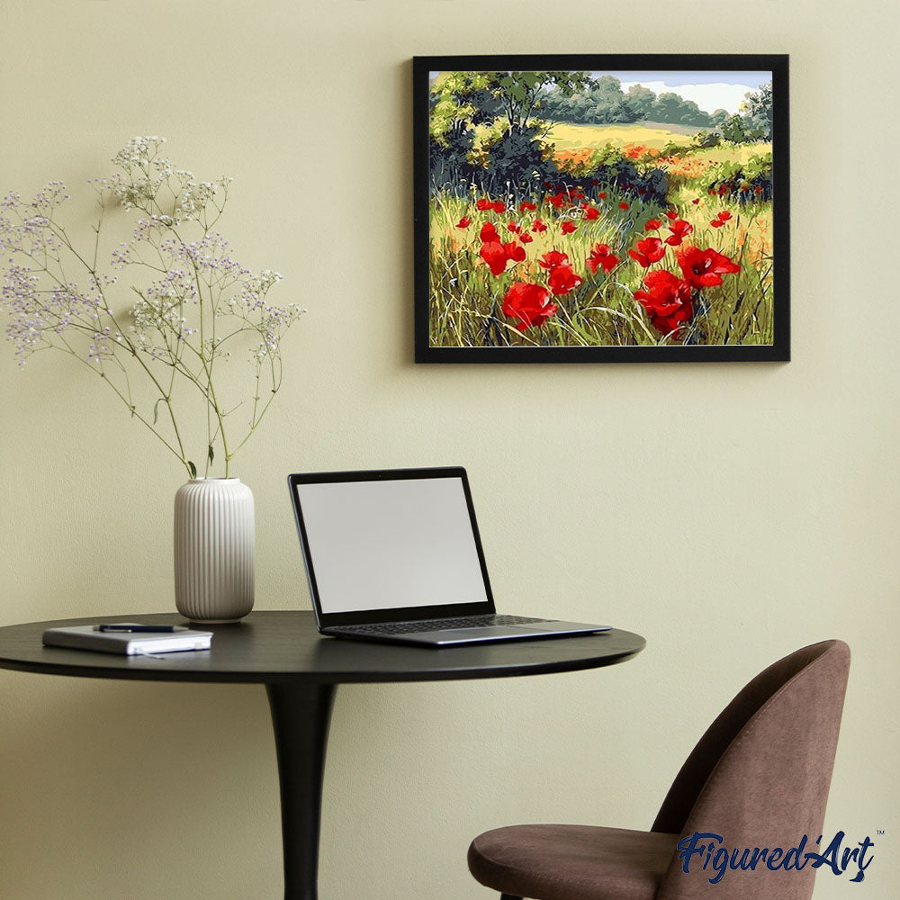 Field of Poppies in the countryside