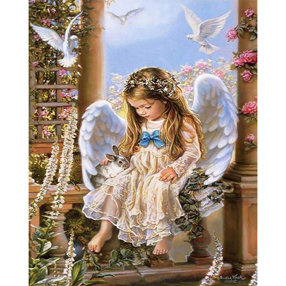 Little Angel Bunny and Doves