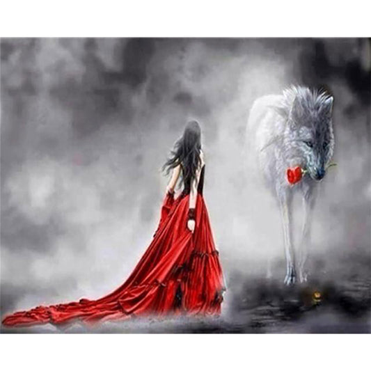 Romance Woman and Wolf