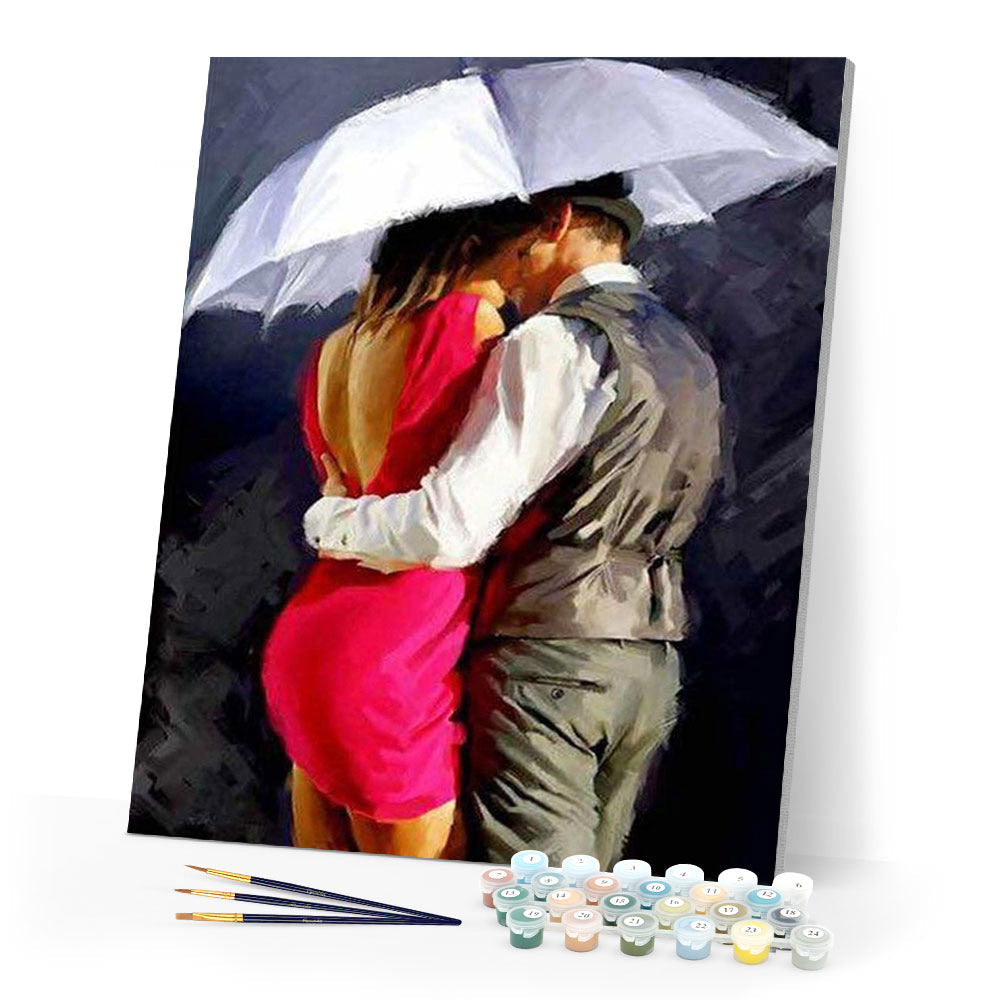 Lovers kissing