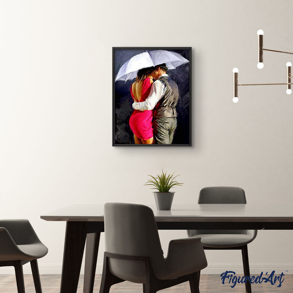 Lovers kissing