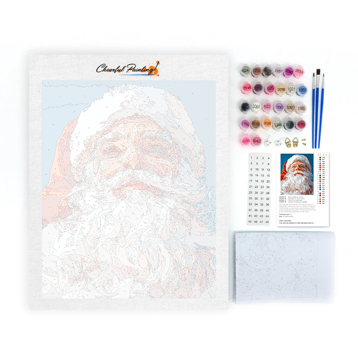 Der freundliche Weihnachtsmann - Malen nach Zahlen