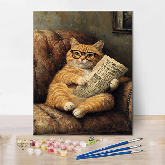 Chillige Katze - Malen nach Zahlen