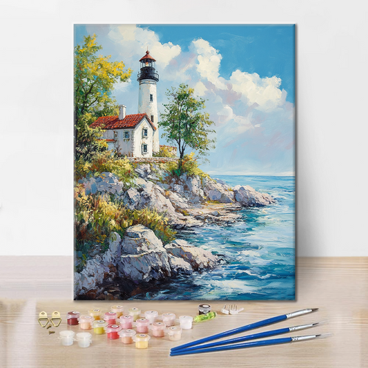 Küstenleuchtfeuer - Malen nach Zahlen
