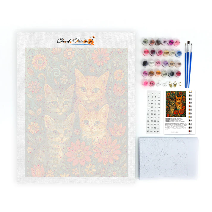 Bohemian Cats - Malen nach Zahlen