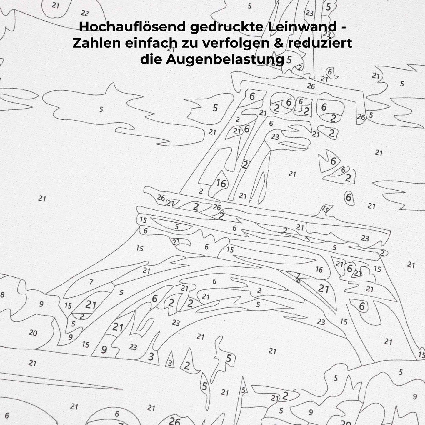 Mini Malen nach Zahlen mit Rahmen - Blue sky