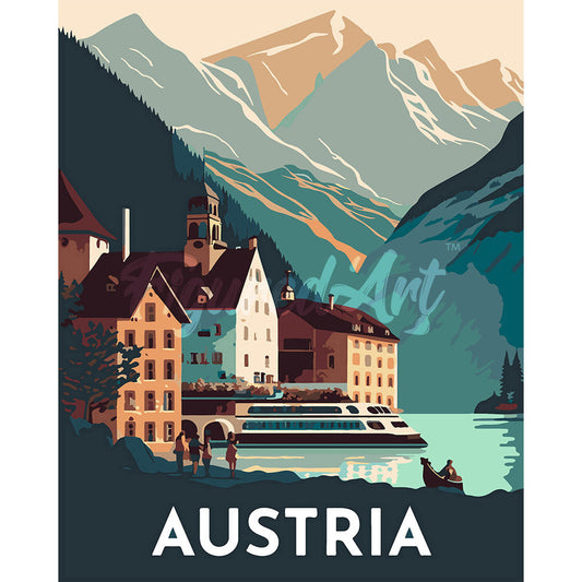 Reiseplakat Hallstatt