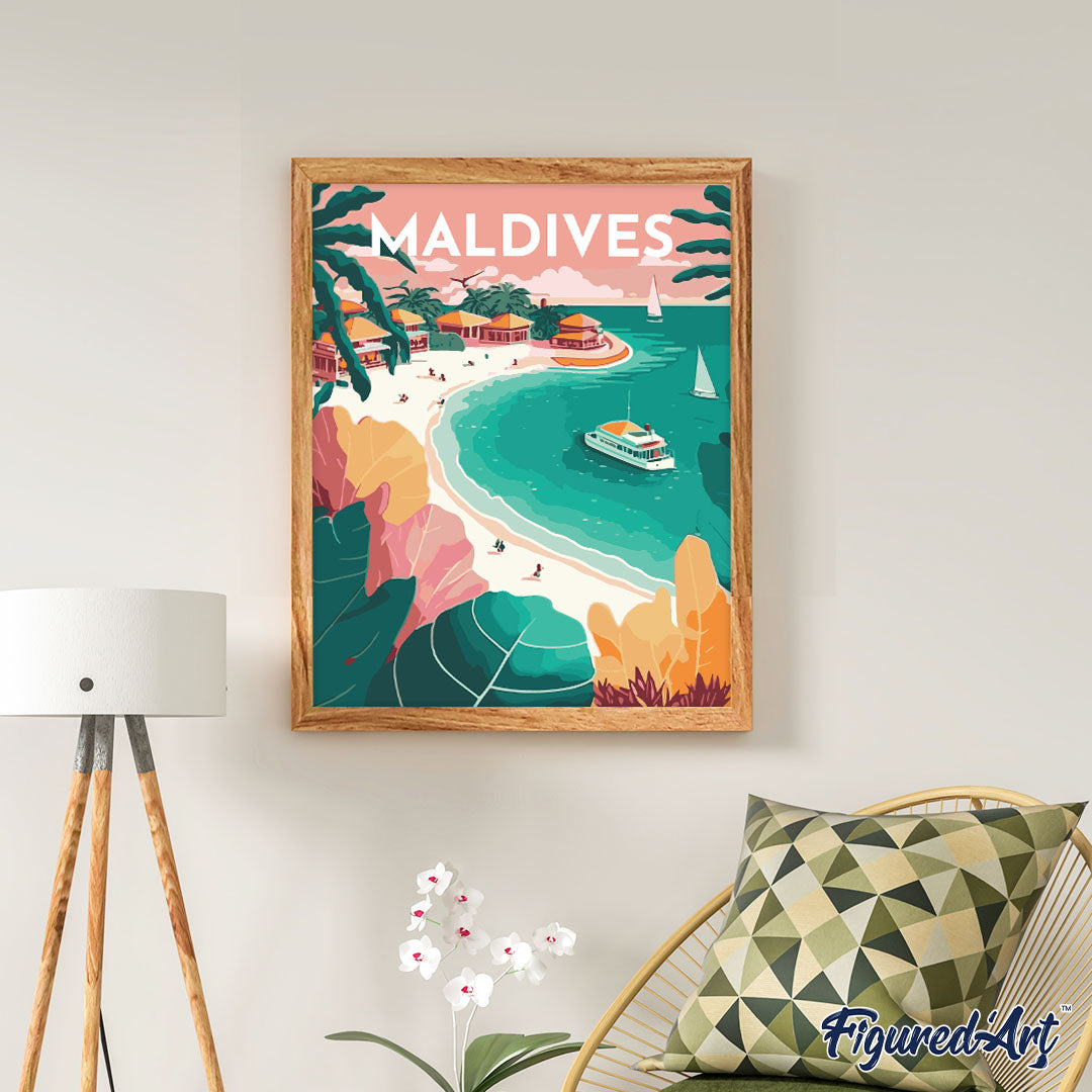 Reiseplakat Malediven