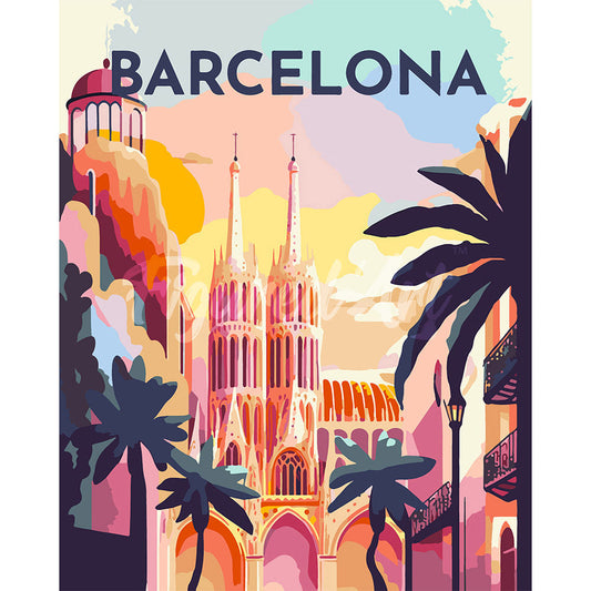 Reiseplakat Barcelona