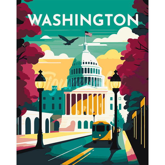 Reiseplakat Washington